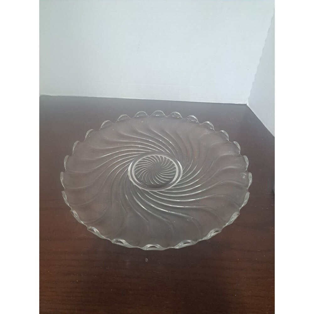 Vintage Fostoria Colony Swirl Torte Serving Plate See Pictures
